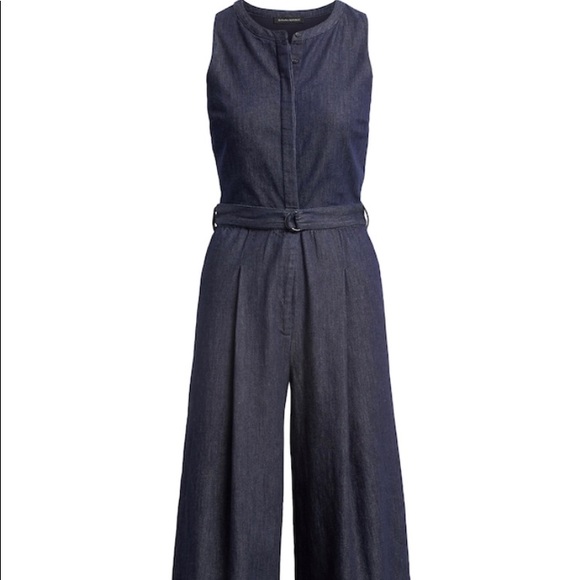 banana republic denim jumpsuit
